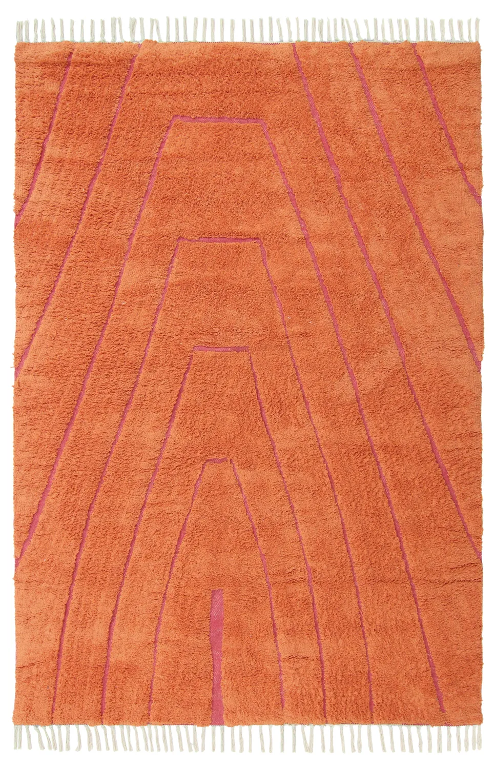Shaggy szőnyeg - Sivia Natural Cotton Shaggy (piros/narancs)