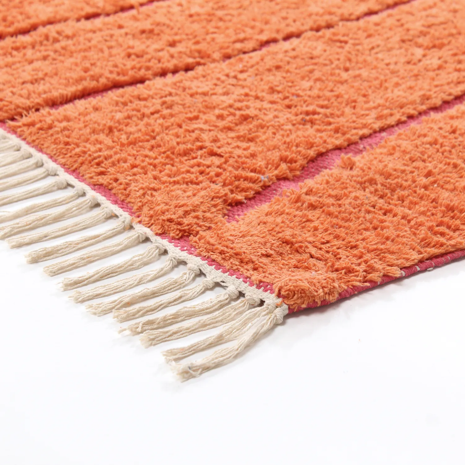 Shaggy szőnyeg - Sivia Natural Cotton Shaggy (piros/narancs)