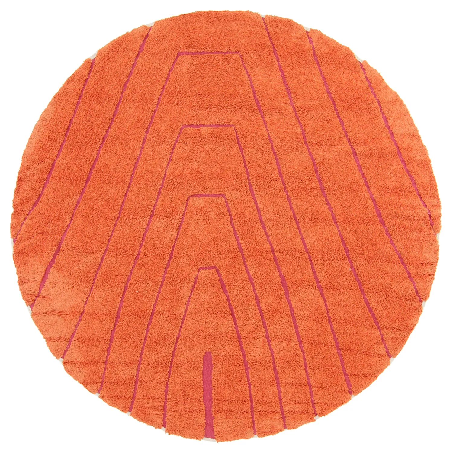 Kerek szőnyeg - Sivia Natural Cotton Shaggy (piros/narancs)