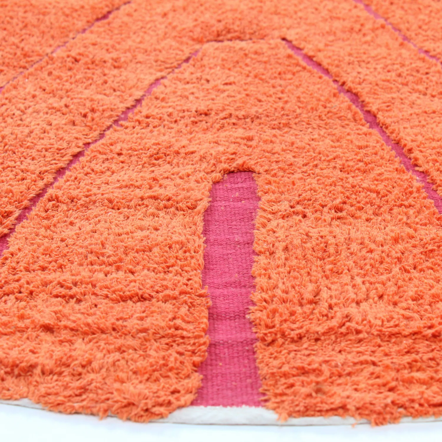 Kerek szőnyeg - Sivia Natural Cotton Shaggy (piros/narancs)