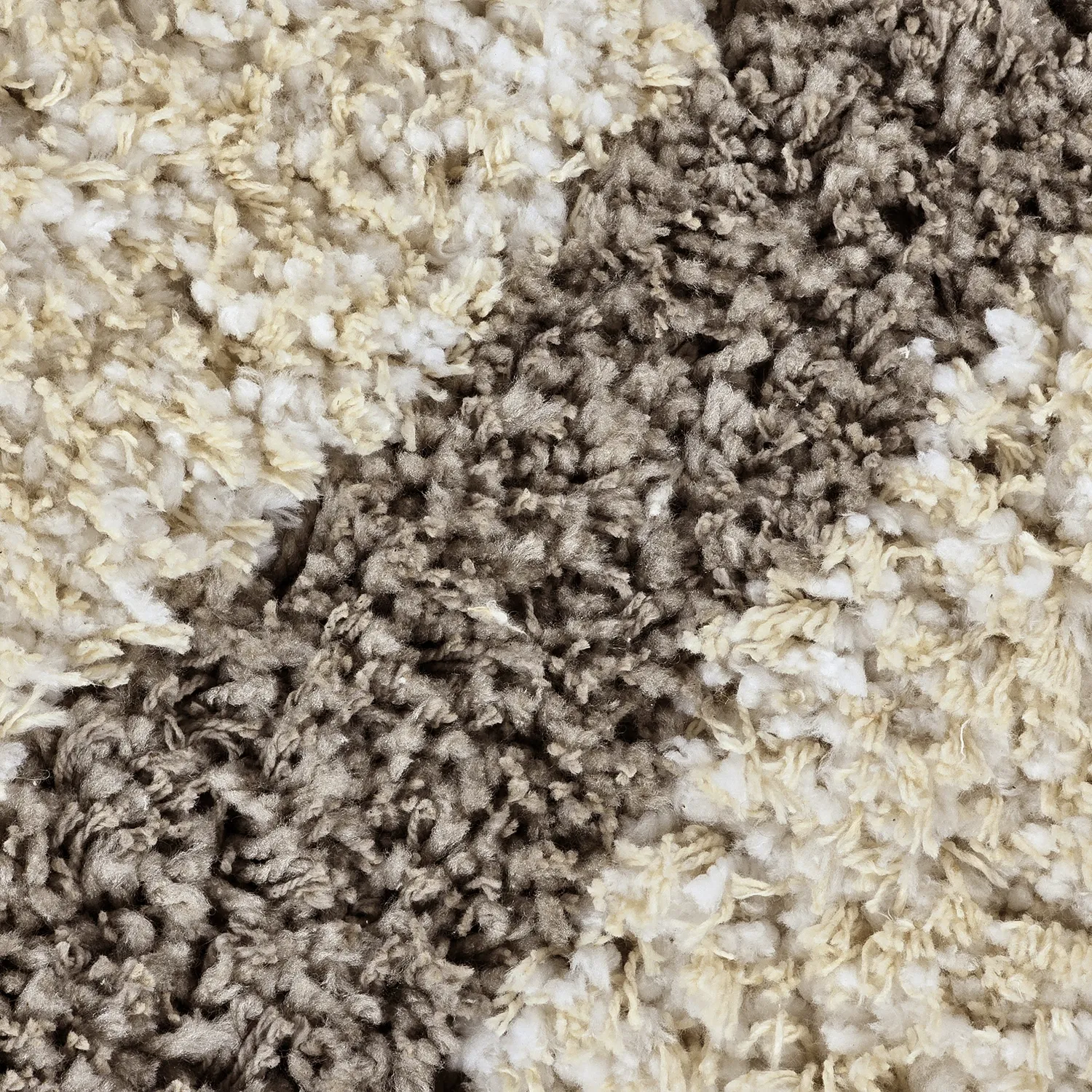 Shaggy szőnyeg - Thira Stripe Cotton Shaggy (krém/taupe)