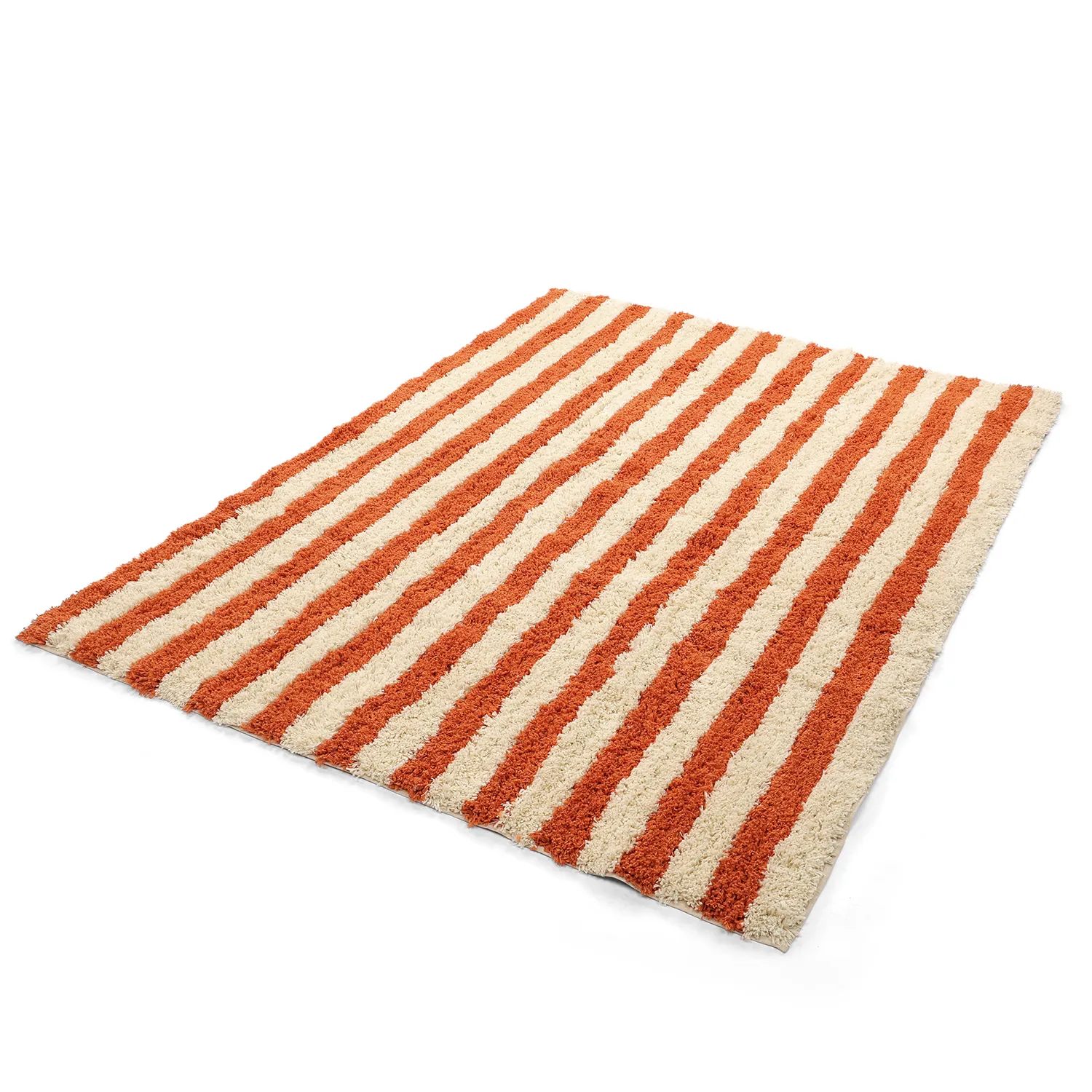 Shaggy szőnyeg - Thira Stripe Cotton Shaggy (világossárga/világos narancs)