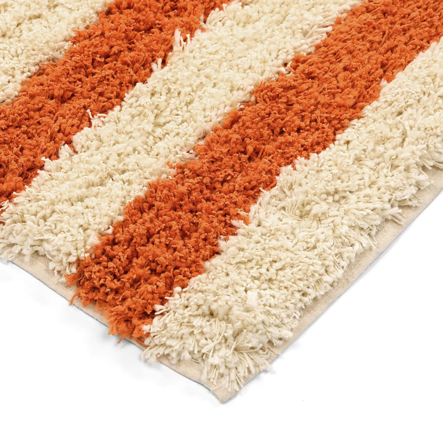 Shaggy szőnyeg - Thira Stripe Cotton Shaggy (világossárga/világos narancs)