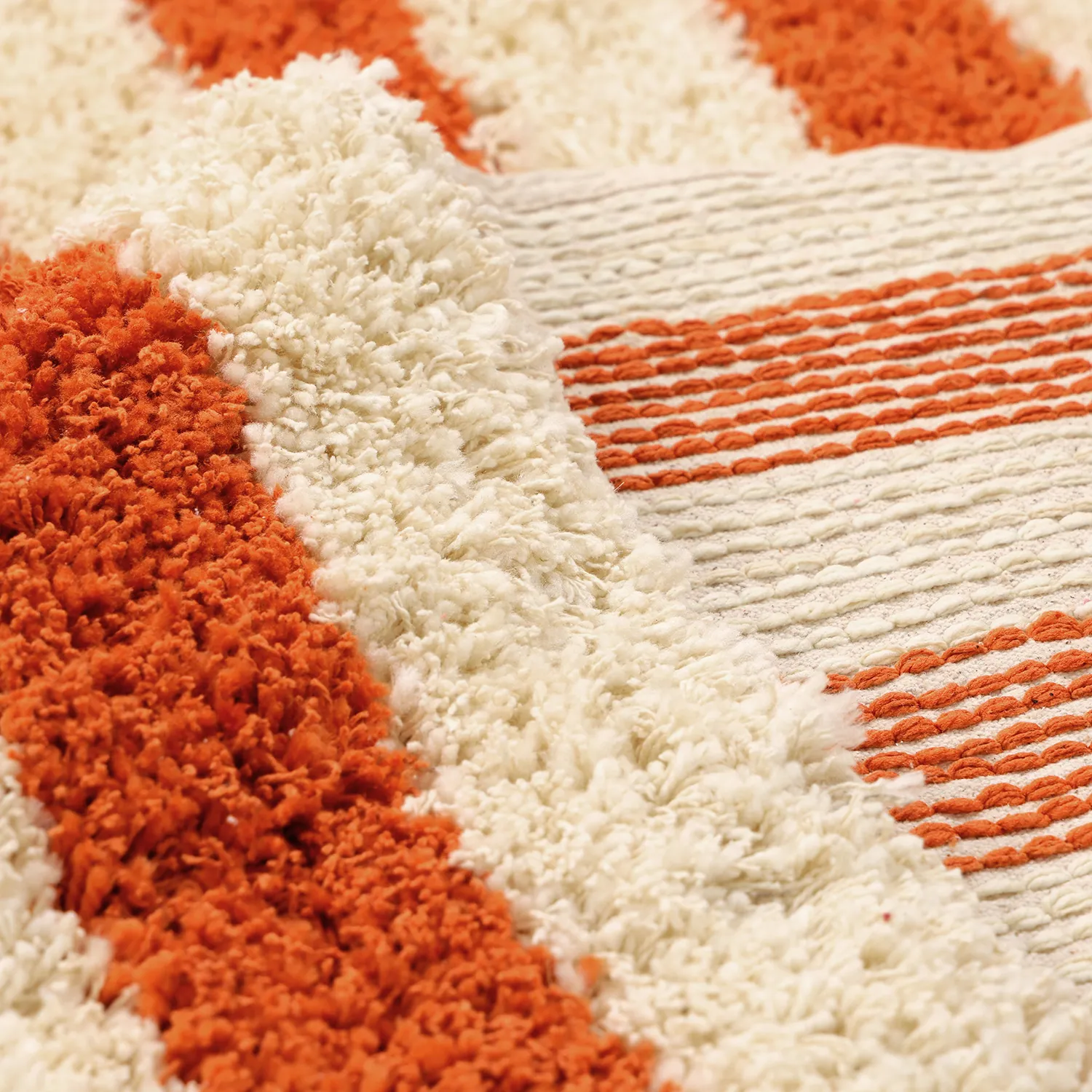 Shaggy szőnyeg - Thira Stripe Cotton Shaggy (világossárga/világos narancs)