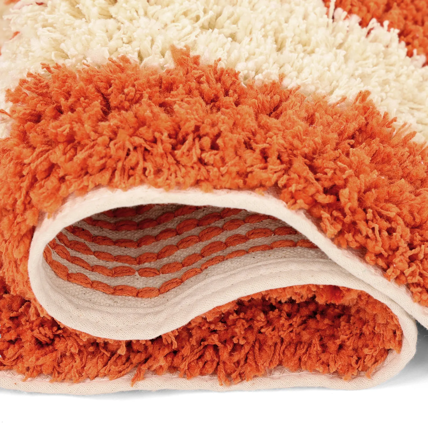 Shaggy szőnyeg - Thira Stripe Cotton Shaggy (világossárga/világos narancs)