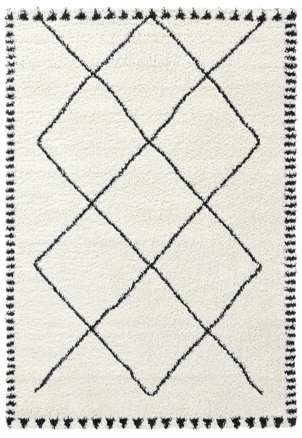 Shaggy szőnyeg - Tiznit (fehér/fekete)