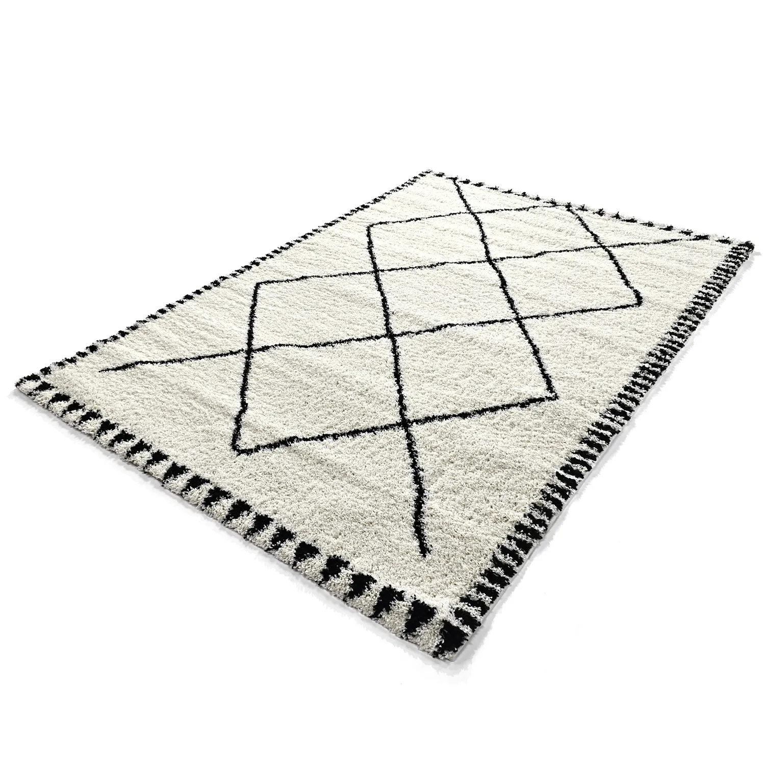 Shaggy szőnyeg - Tiznit (fehér/fekete)