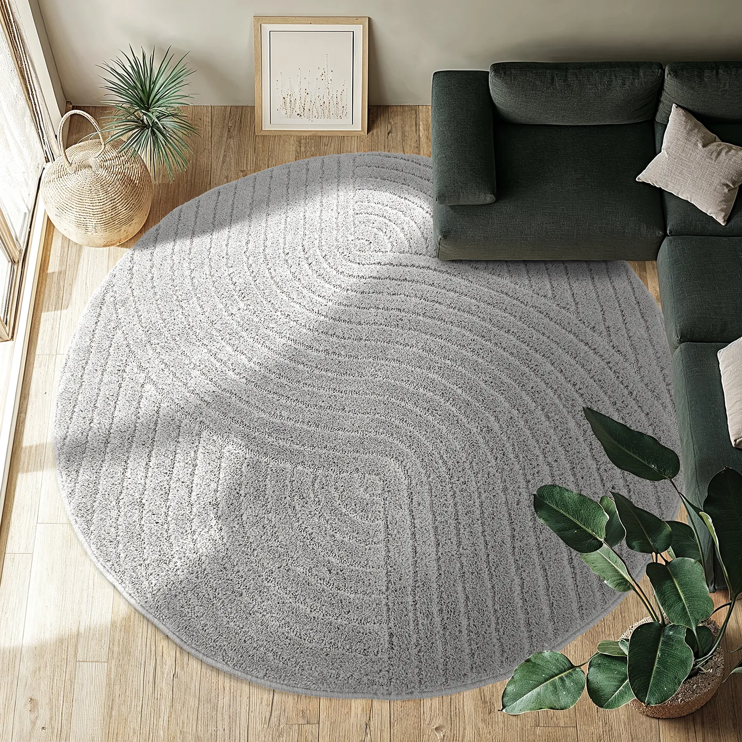 Kerek szőnyegek - Wendy (világos szürke)