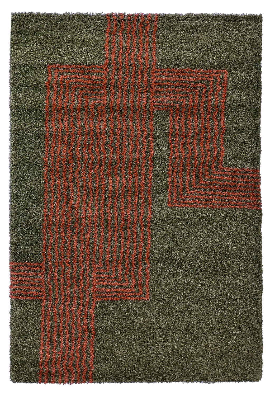 Shaggy szőnyeg - Zagora (zöld/narancs)