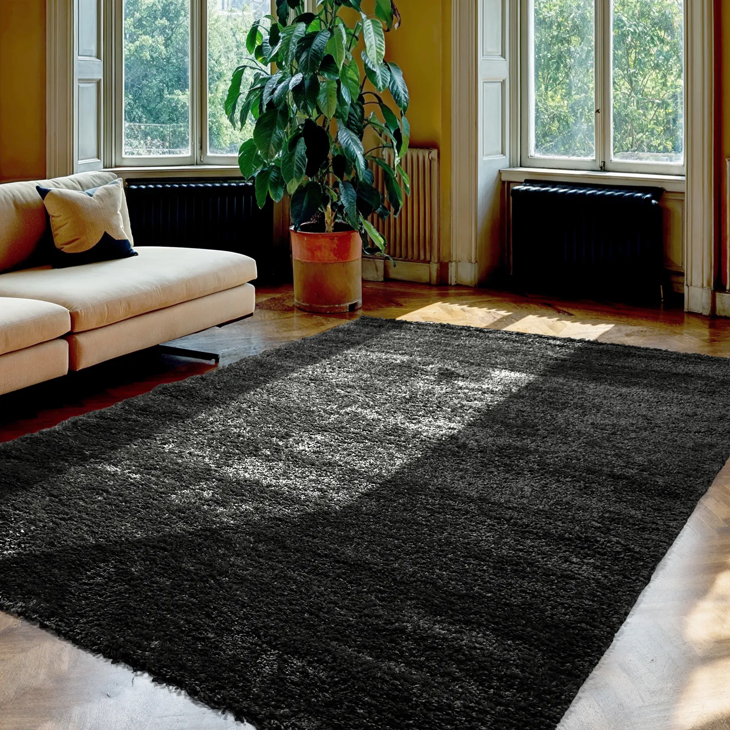 Shaggy szőnyeg - Zoe (fekete)