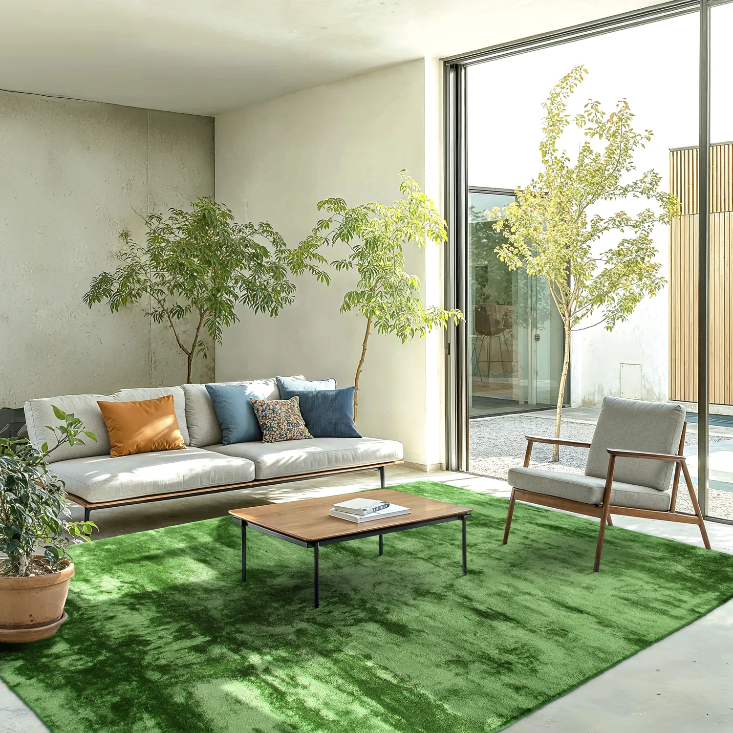 Shaggy szőnyeg - Aranga Super Soft Fur (olíva zöld)