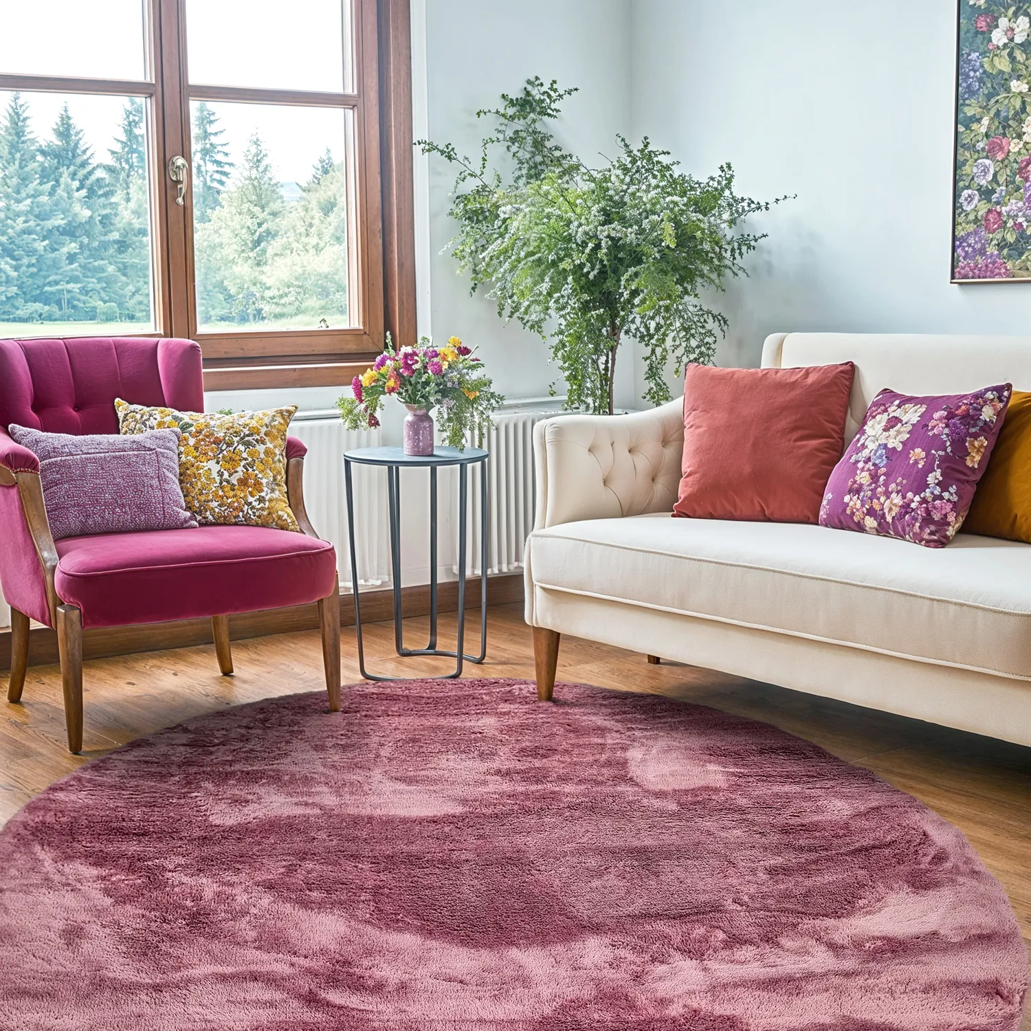 Kerek szőnyegek - Aranga Super Soft Fur (rózsaszín)