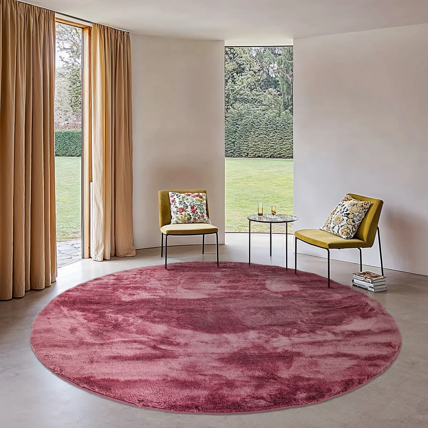 Kerek szőnyegek - Aranga Super Soft Fur (rózsaszín)