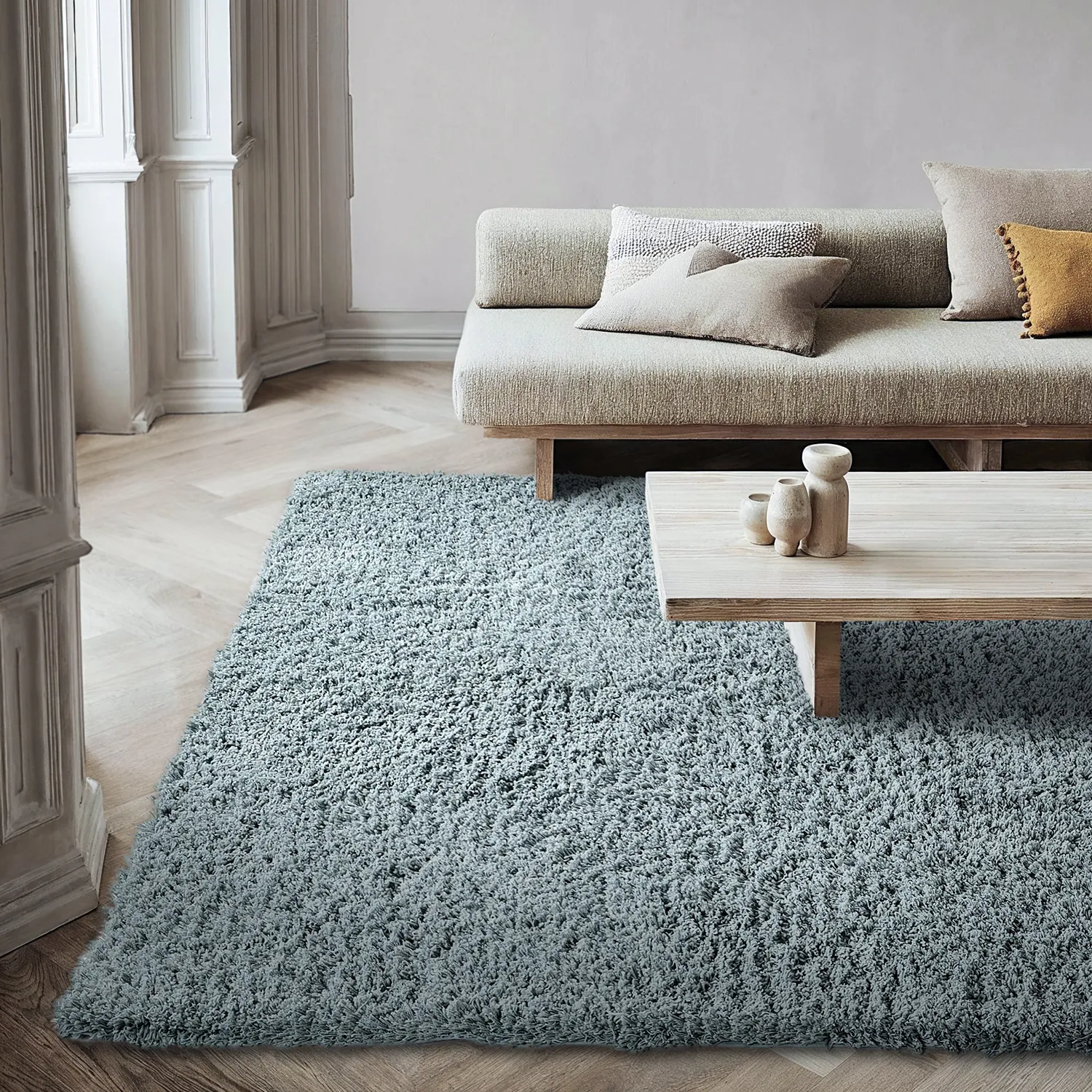Shaggy szőnyeg - Combarro Solid Cotton Shaggy (világoskék)