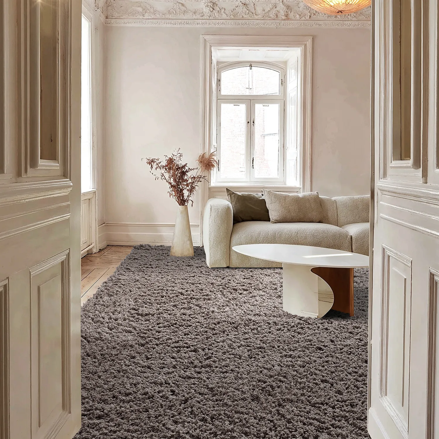 Shaggy szőnyeg - Combarro Solid Cotton Shaggy (taupe)