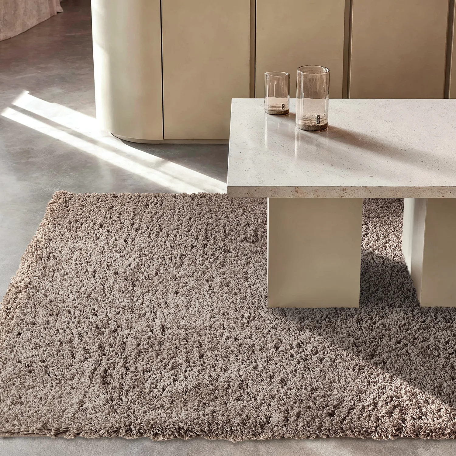 Shaggy szőnyeg - Combarro Solid Cotton Shaggy (taupe)