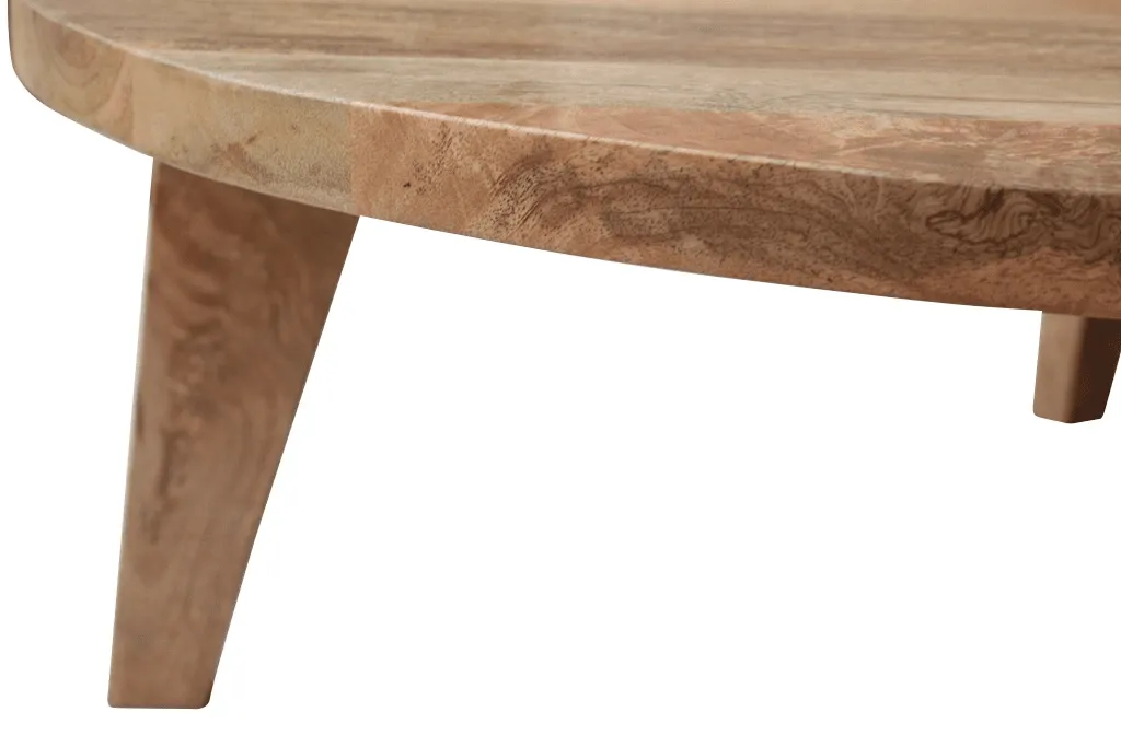 Dohányzóasztal - Vintage - 65 cm round (természet)