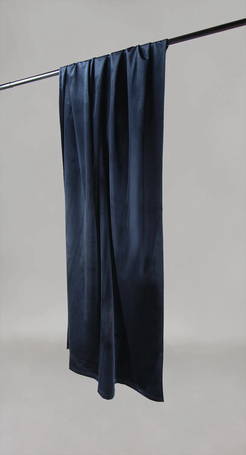 Függönyök - Bársonyfüggöny Marlyn (tengerészkék)