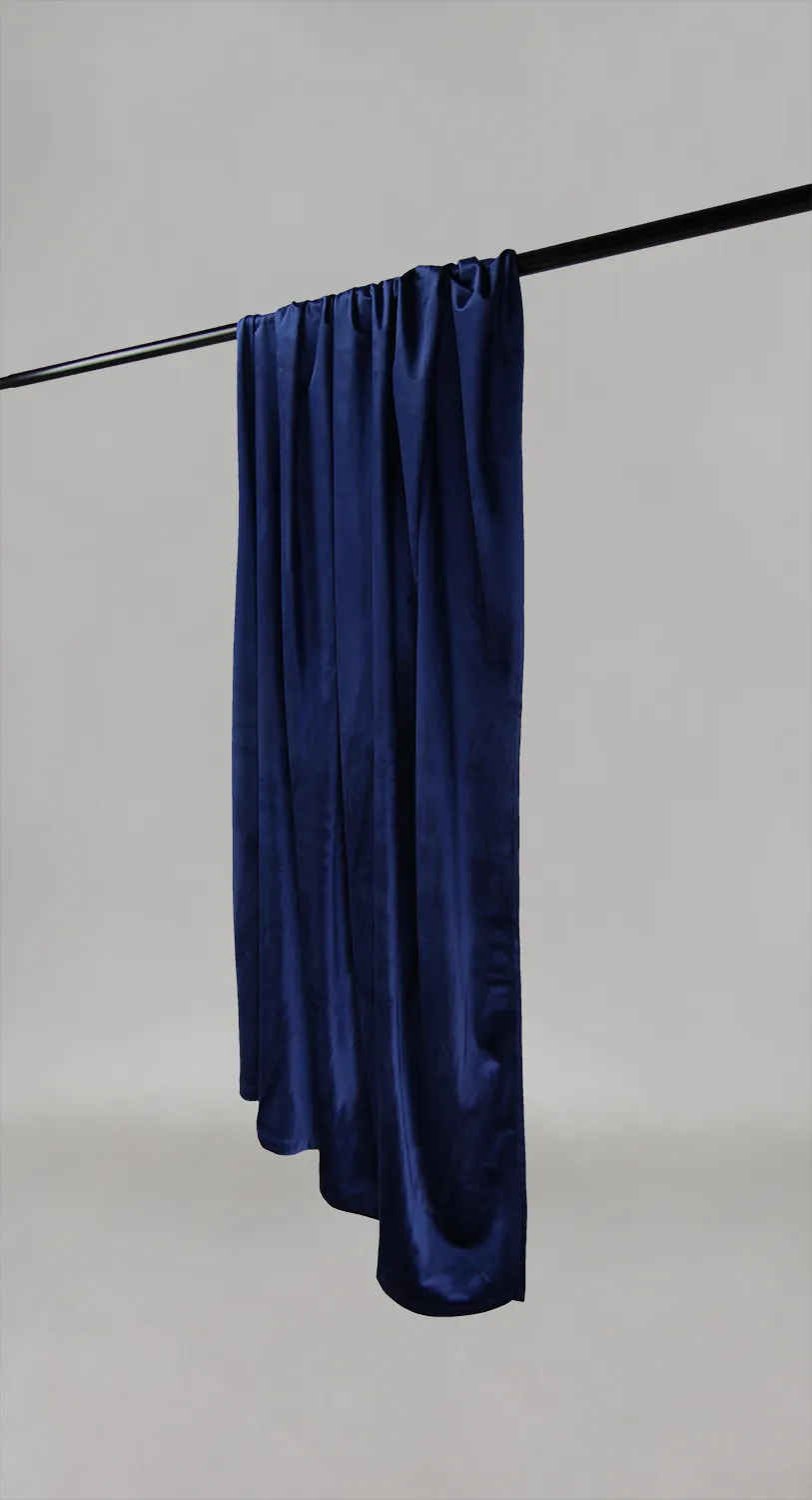 Függönyök - Bársonyfüggöny Marlyn (sötétkék)