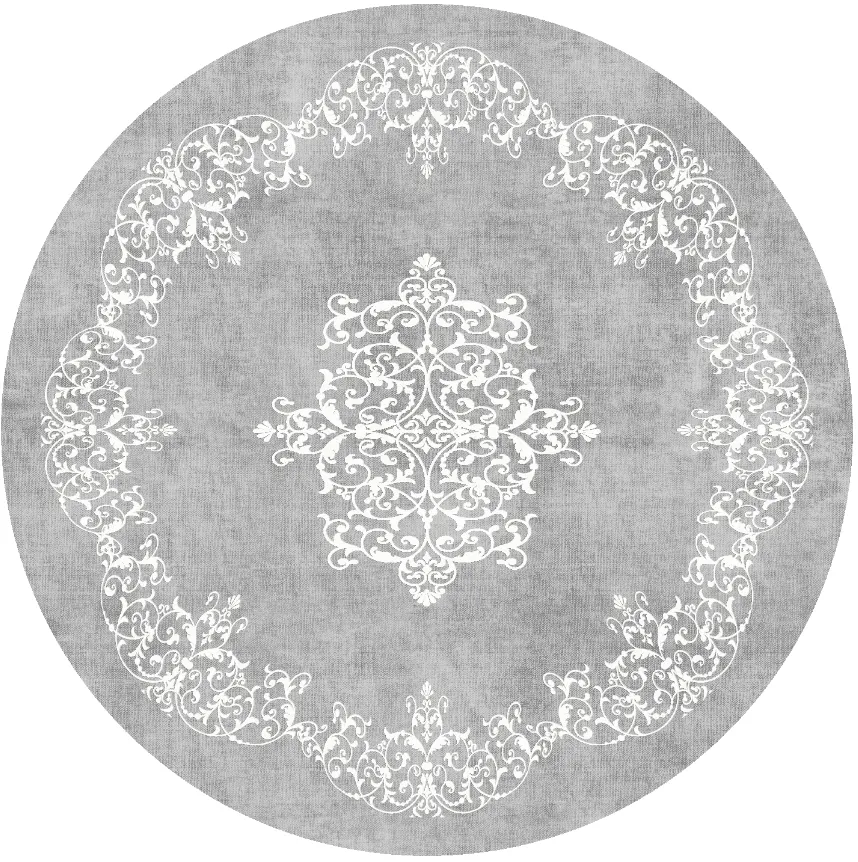 Kerek szőnyeg - Santi (szürke/fehér)