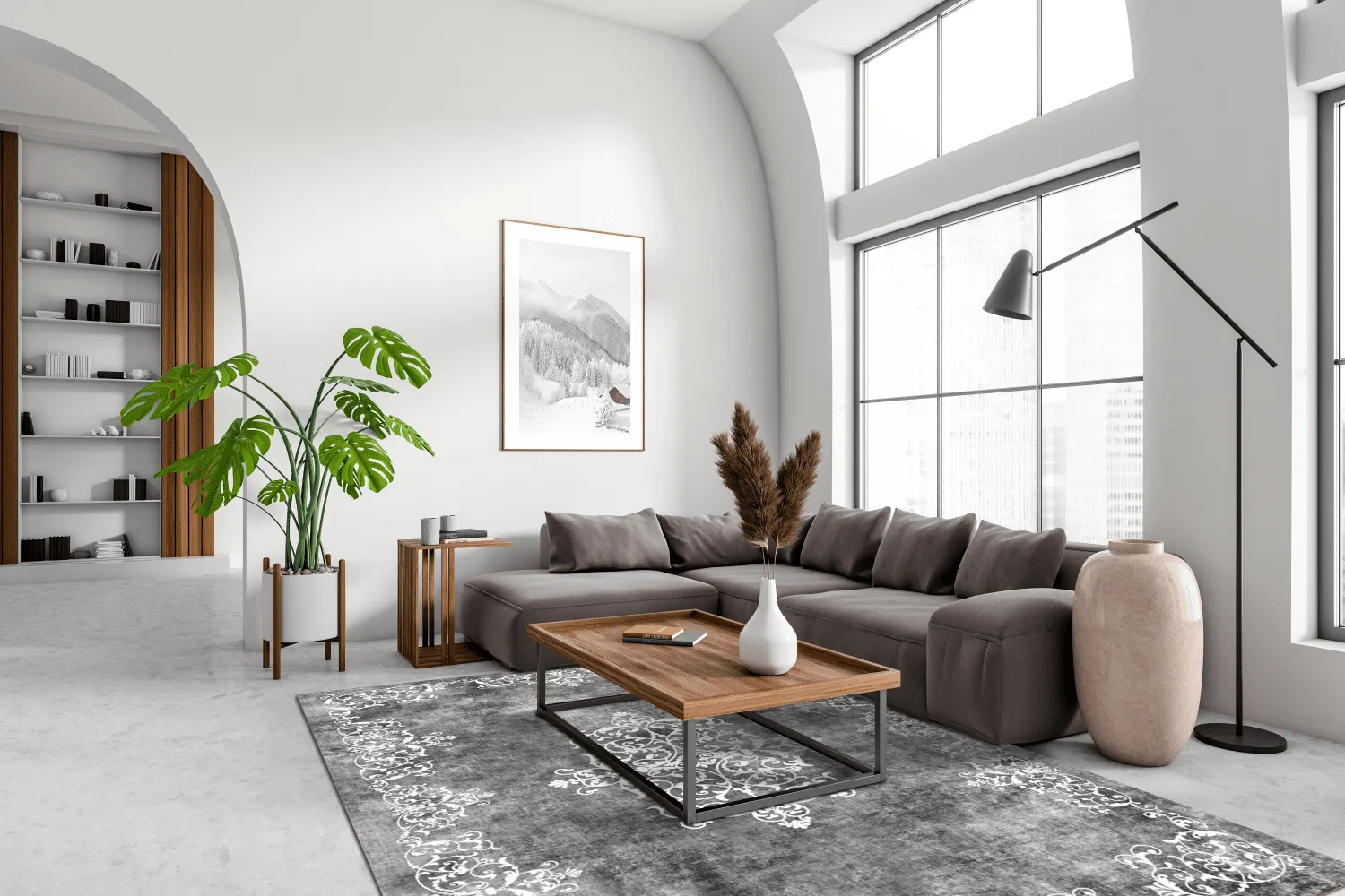 Wilton szőnyeg - Santi (sötétszürke/fehér)