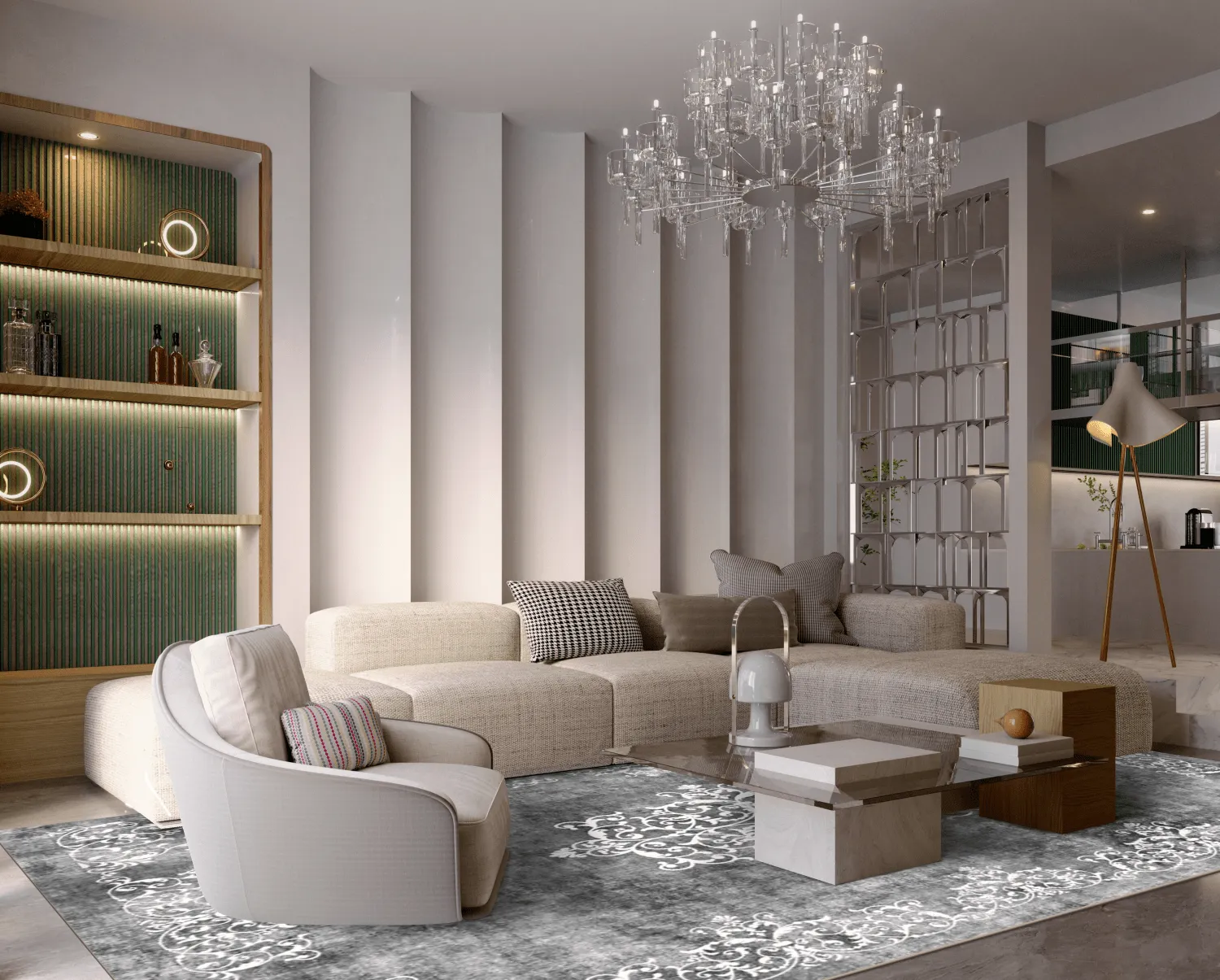 Wilton szőnyeg - Santi (sötétszürke/fehér)