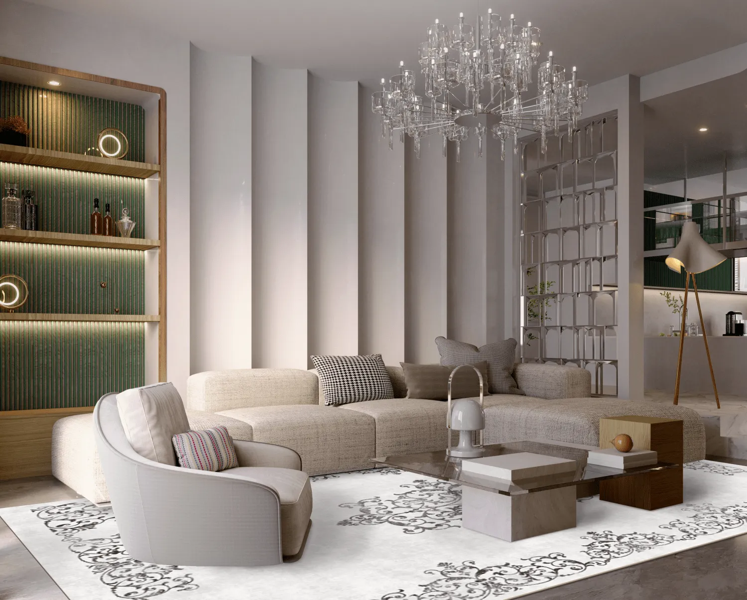 Wilton szőnyeg - Santi (fehér/fekete)