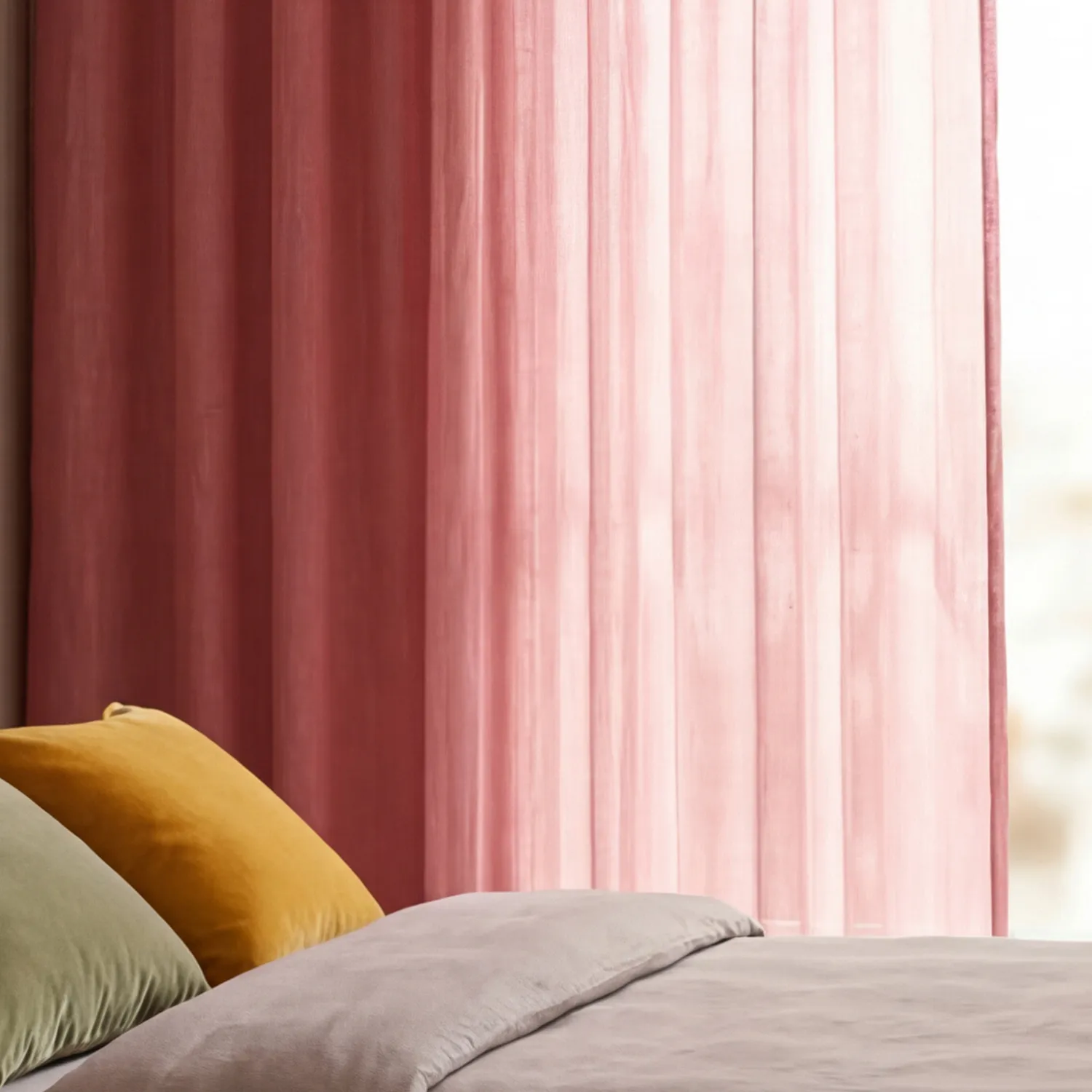 Függöny 2 db-os csomag - Pamut függöny Selena (terrakotta)