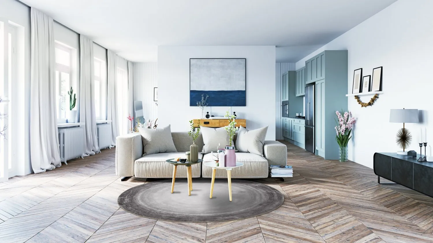 Kerek szőnyeg - Shade (szürke)