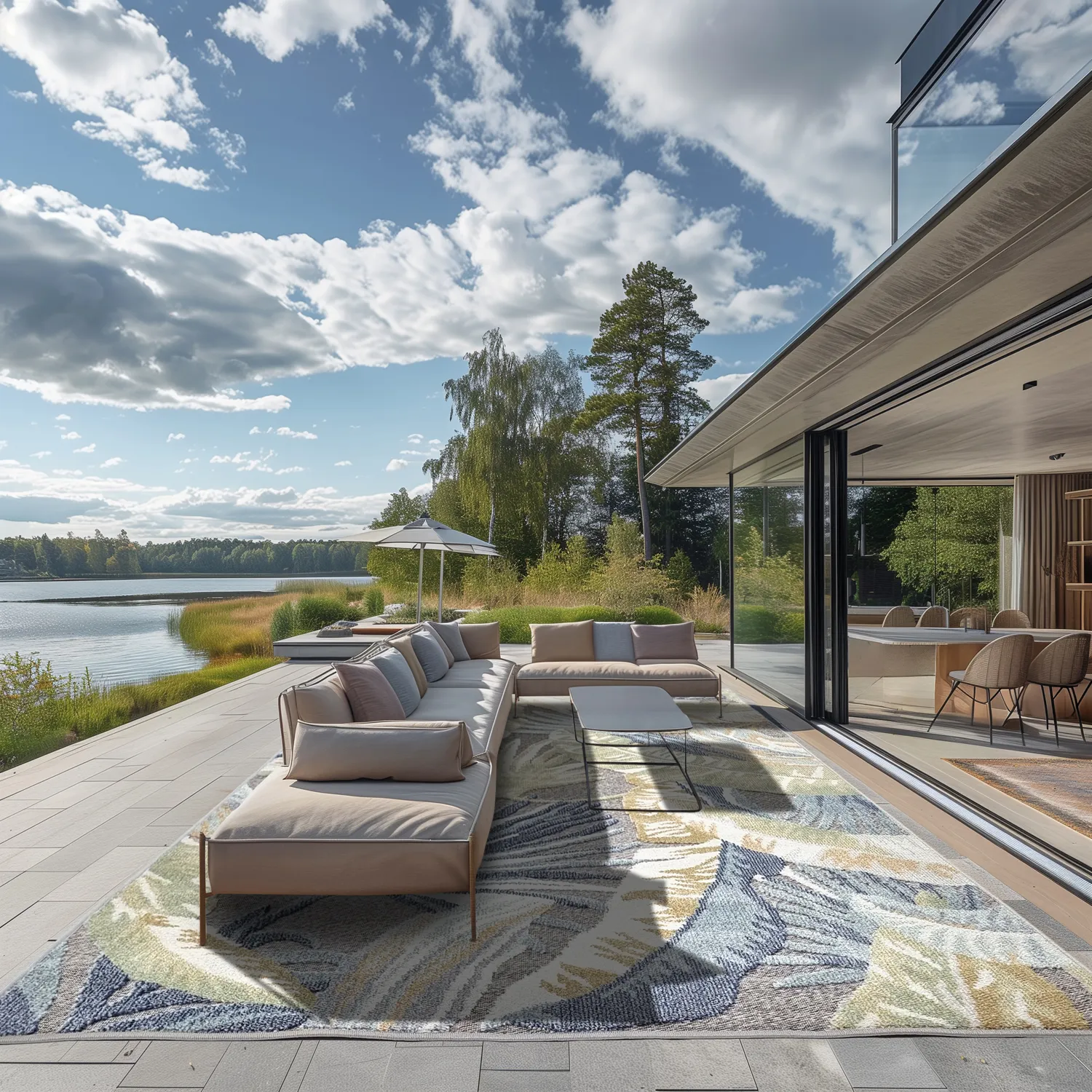 Beltéri és kültéri szőnyeg - Havana (sötétkék/többszínű)