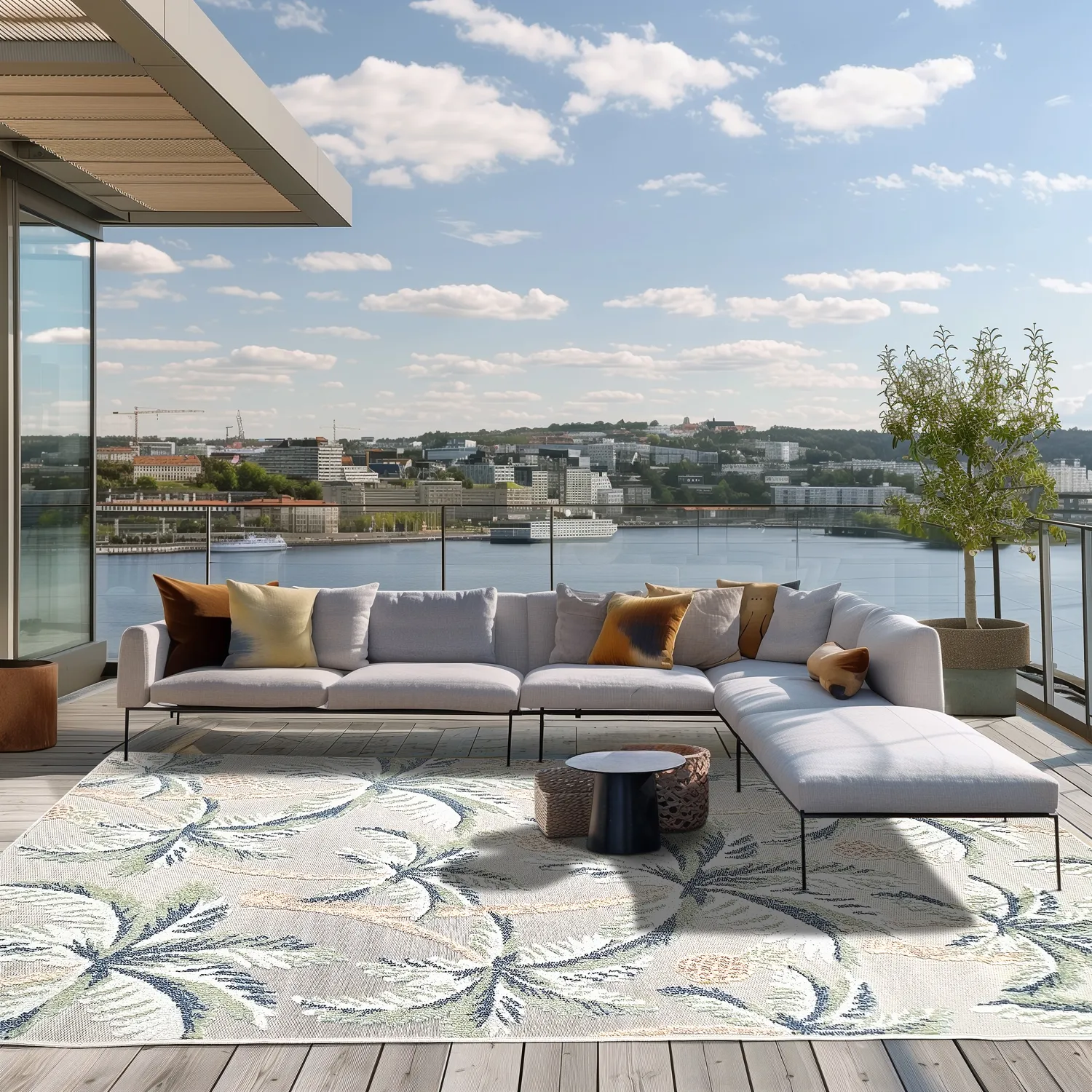 Beltéri és kültéri szőnyeg - Roma (többszínű)