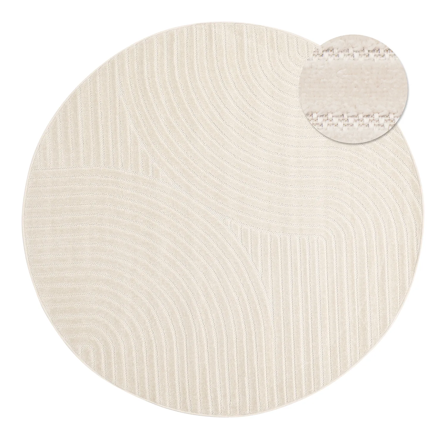 Kerek szőnyeg - Devon (krém)