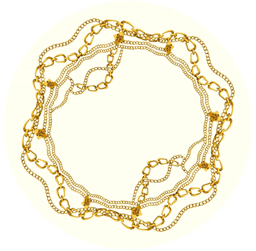 Kerek szőnyeg - Silea (fehér/arany)