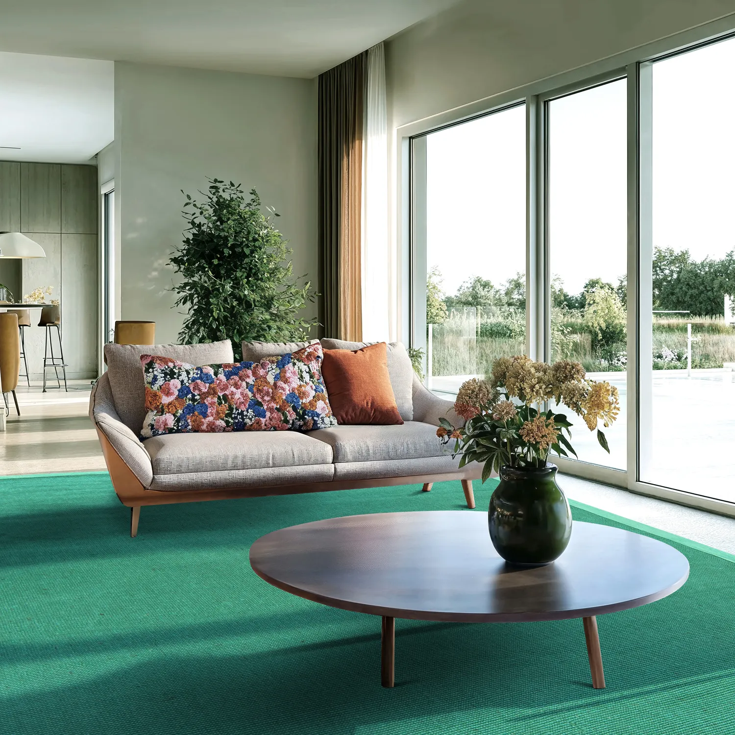 Szizál szőnyeg - Agave (smaragdzöld)