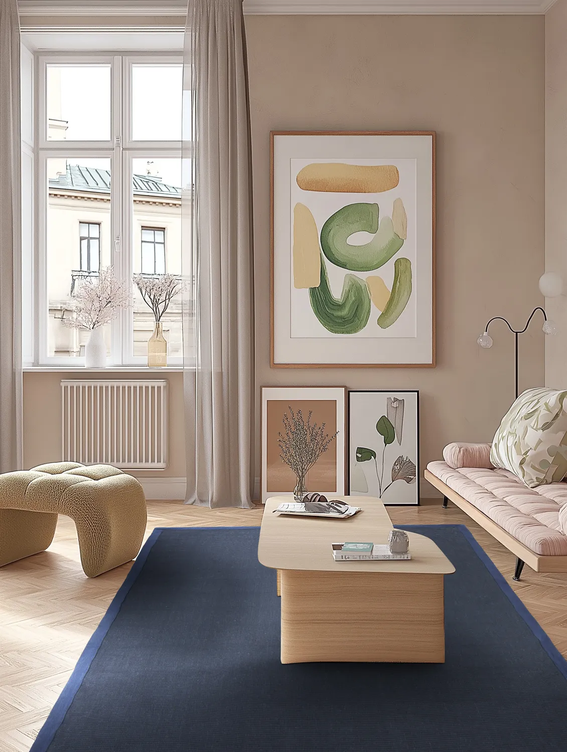 Szizál szőnyeg - Agave (sötétkék)