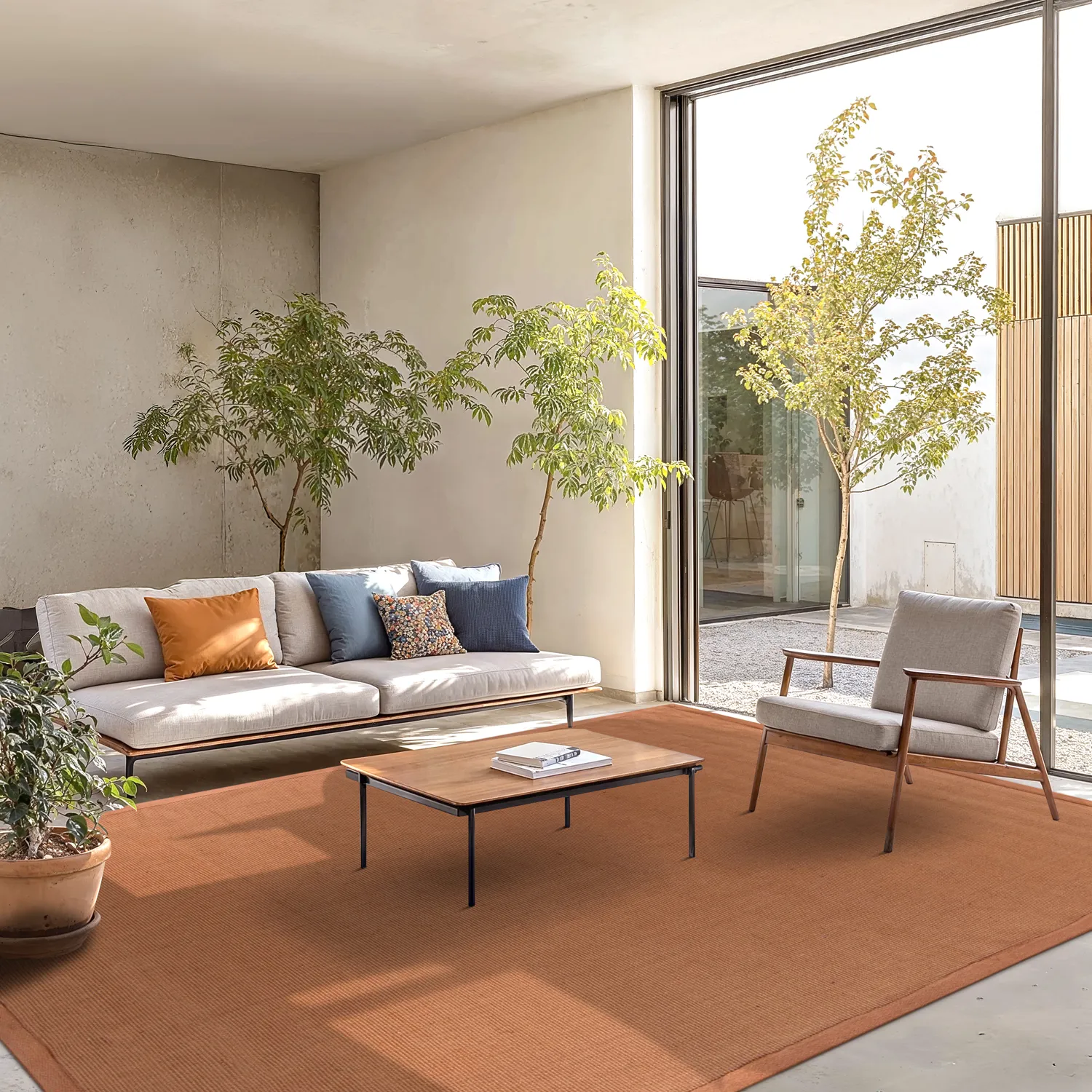 Szizál szőnyeg - Agave (barna-narancs)