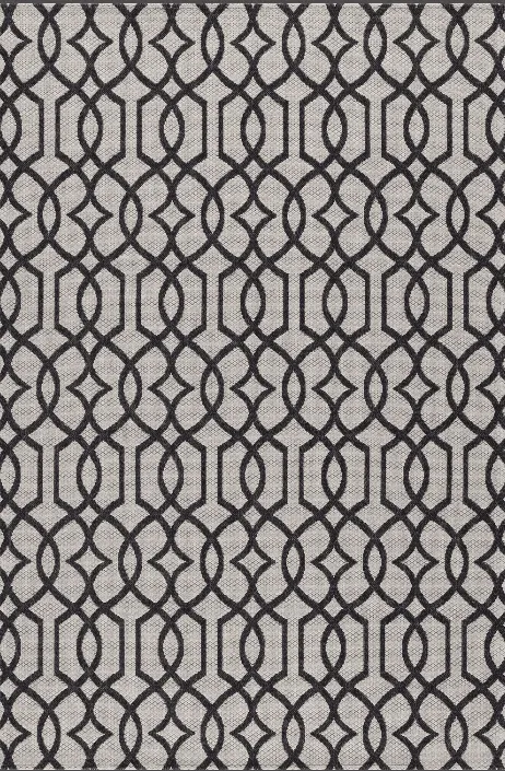 Pamut szőnyeg - Orsa (világosszürke/fekete)