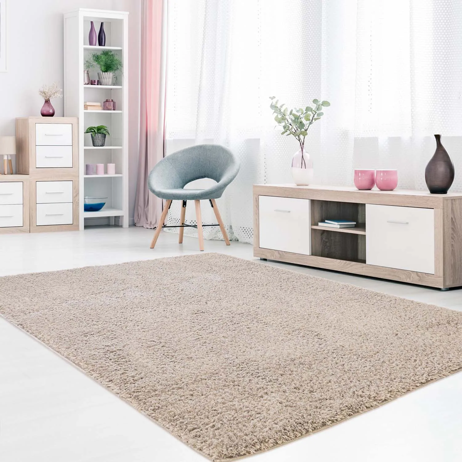 Shaggy szőnyeg - Soft Shine (bézs)