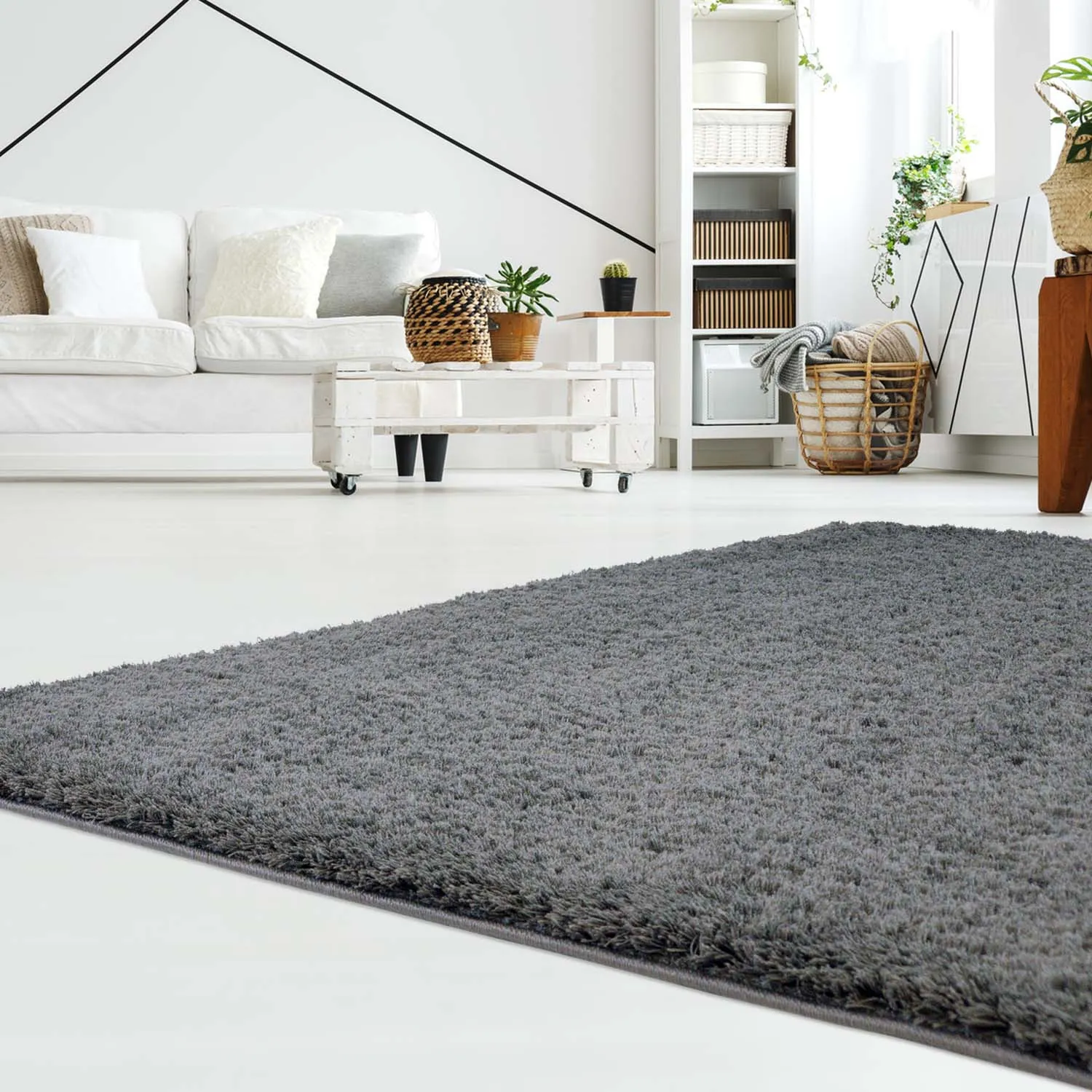 Shaggy szőnyeg - Soft Shine (sötétszürke)