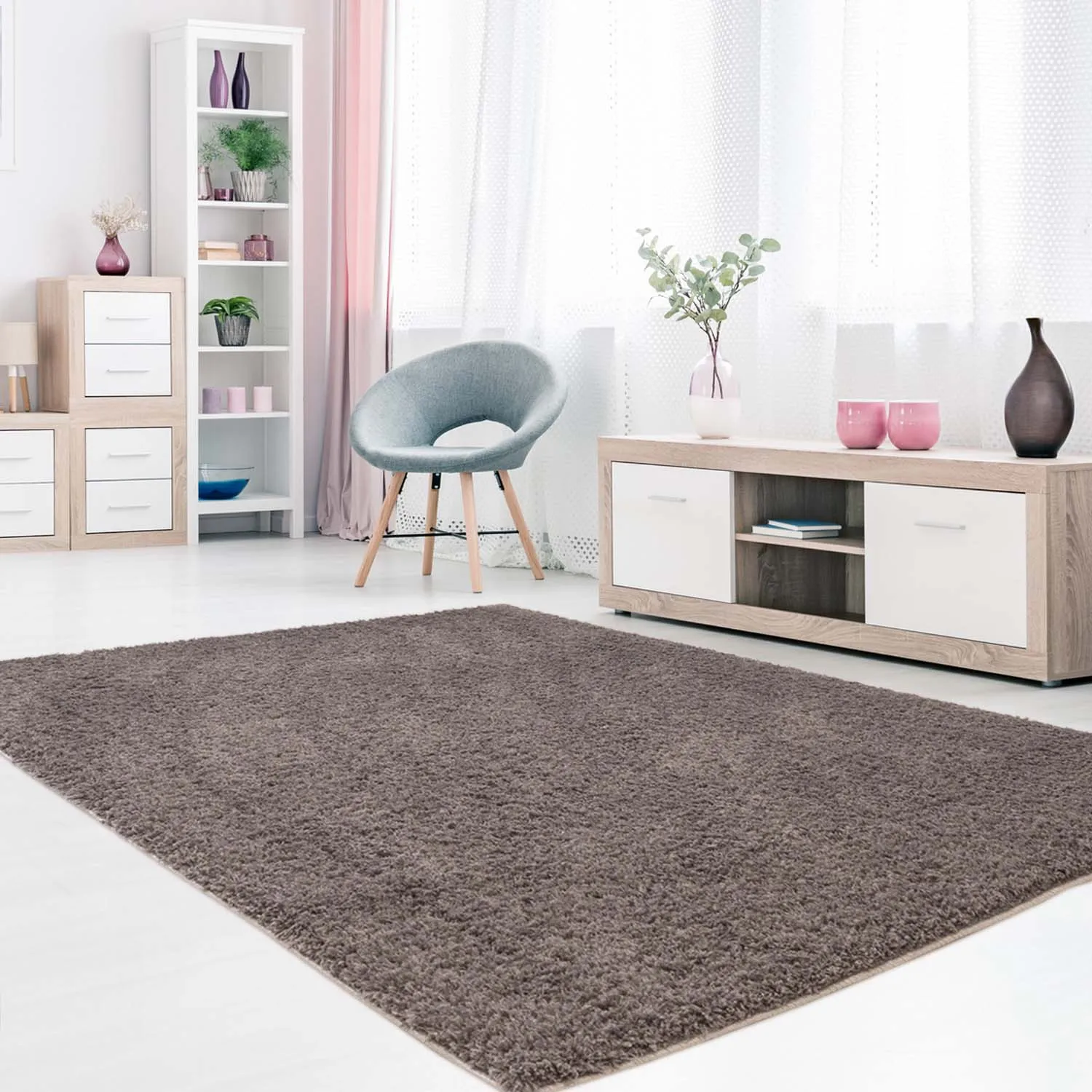 Shaggy szőnyeg - Soft Shine (barna)