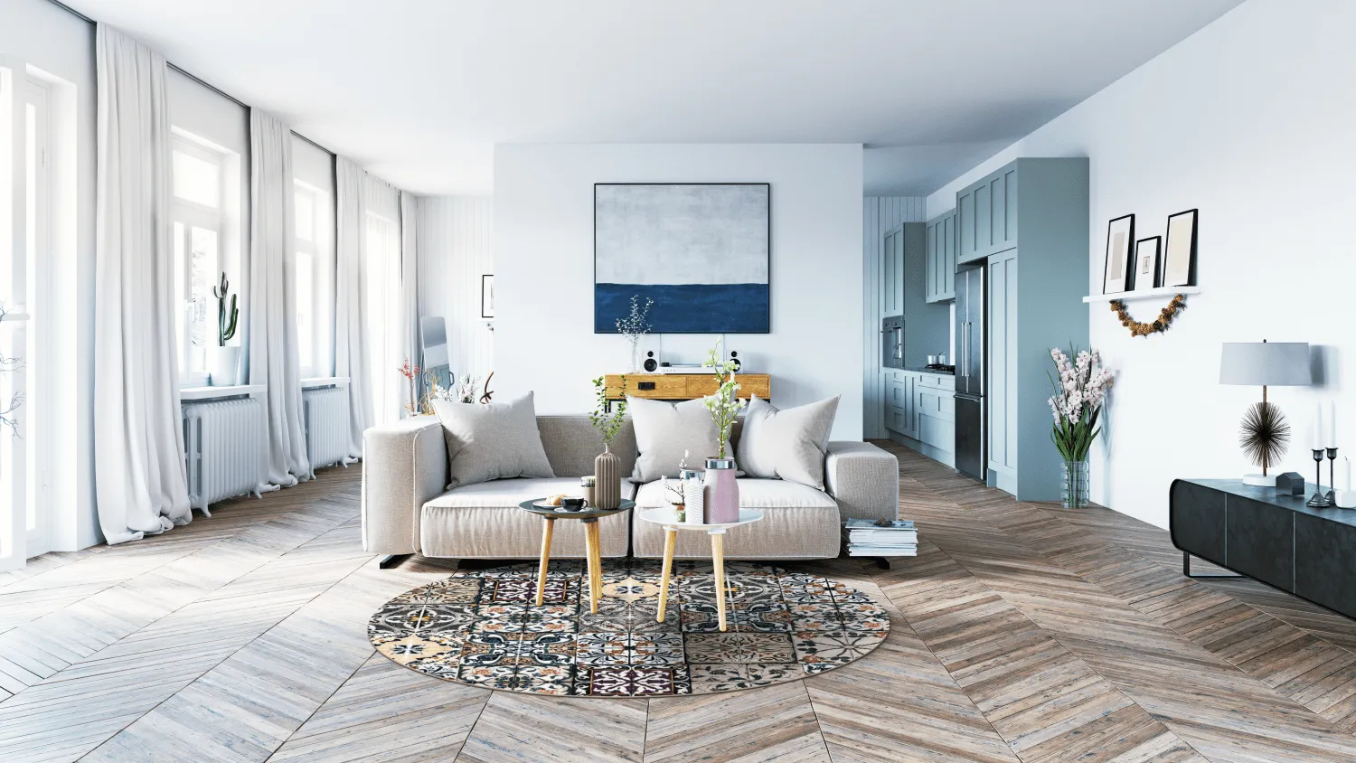 Kerek szőnyeg - Tierra (többszínű)