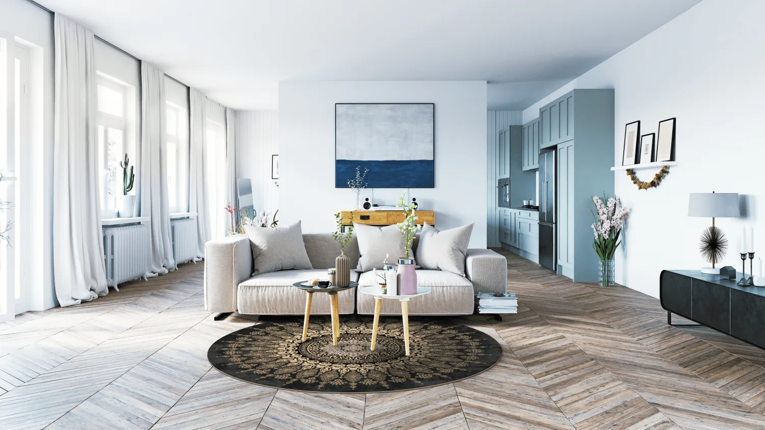 Kerek szőnyeg - homokrigo (fekete/arany)