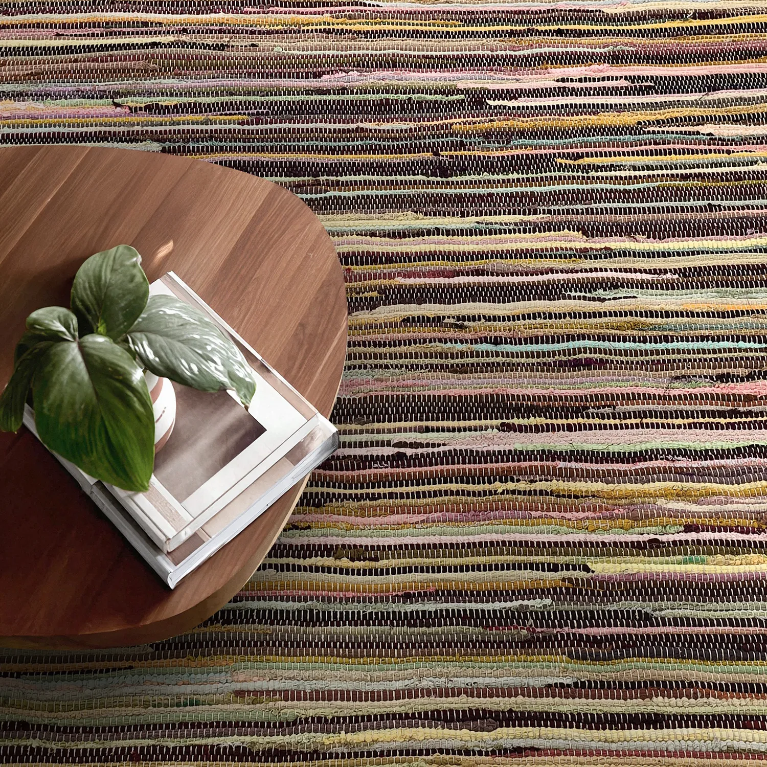 Rongyszőnyeg - Happy (sárga/multi)