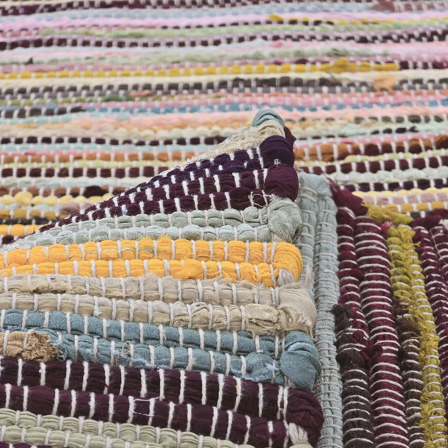 Rongyszőnyeg - Happy (sárga/multi)