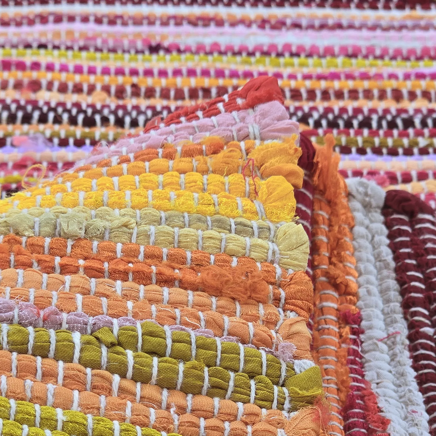 Rongyszőnyeg - Happy (rózsaszín/multi)