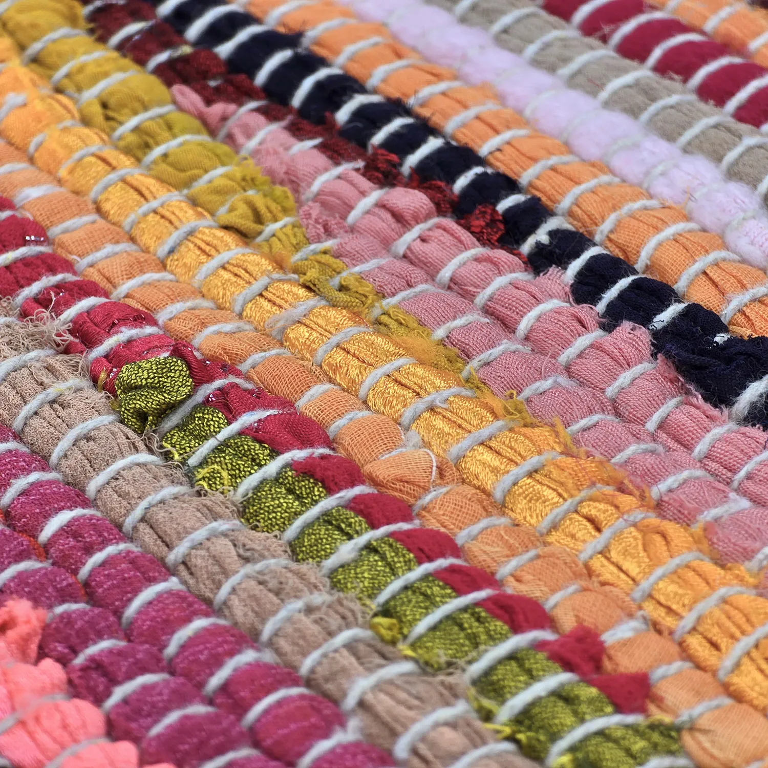 Rongyszőnyeg - Happy (rózsaszín/multi)