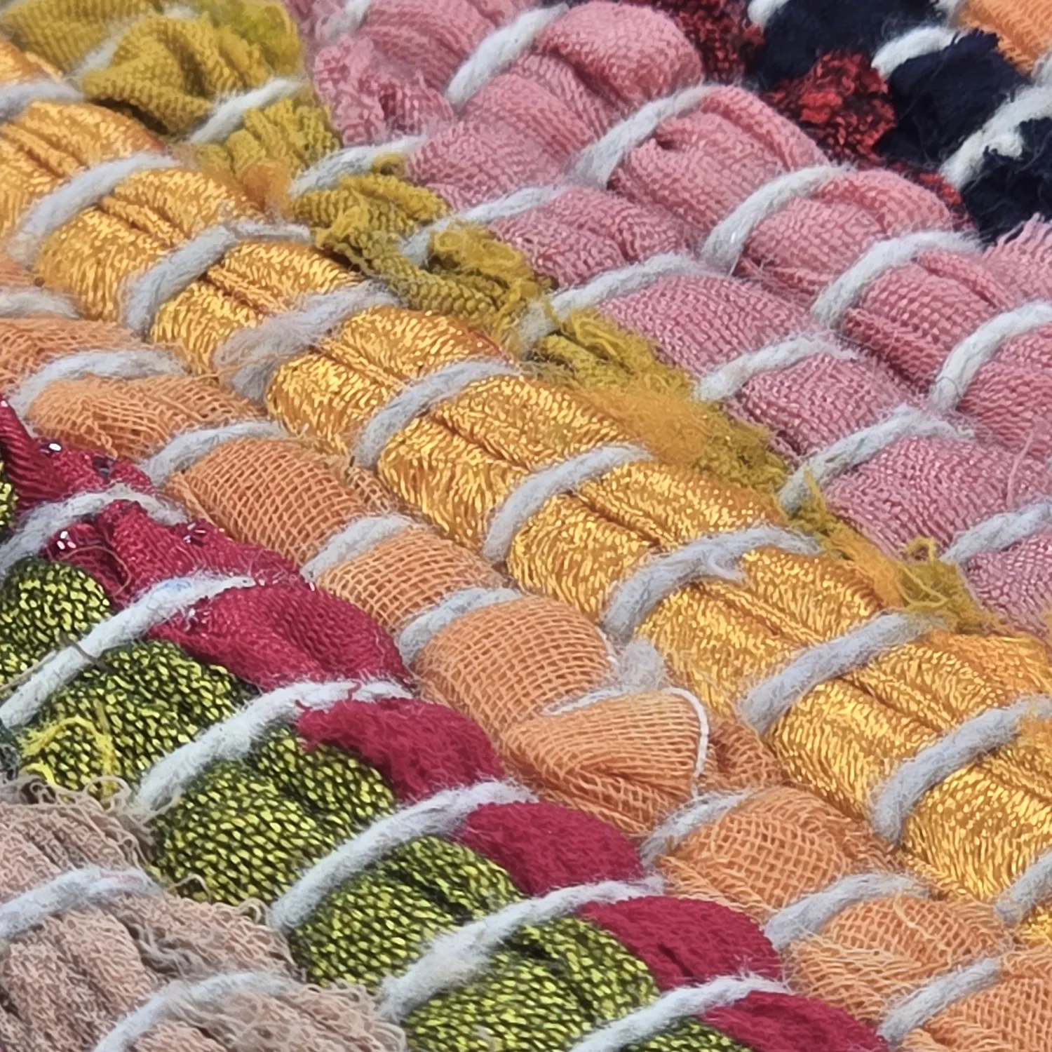 Rongyszőnyeg - Happy (rózsaszín/multi)