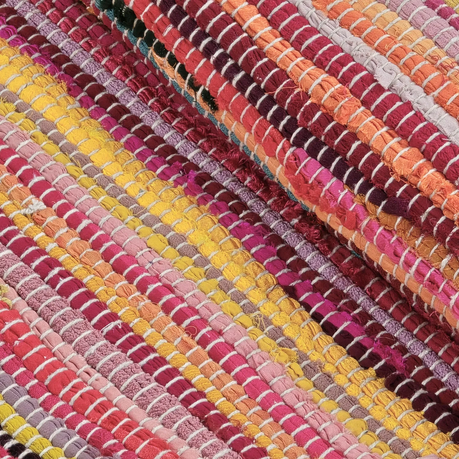 Rongyszőnyeg - Happy (rózsaszín/multi)