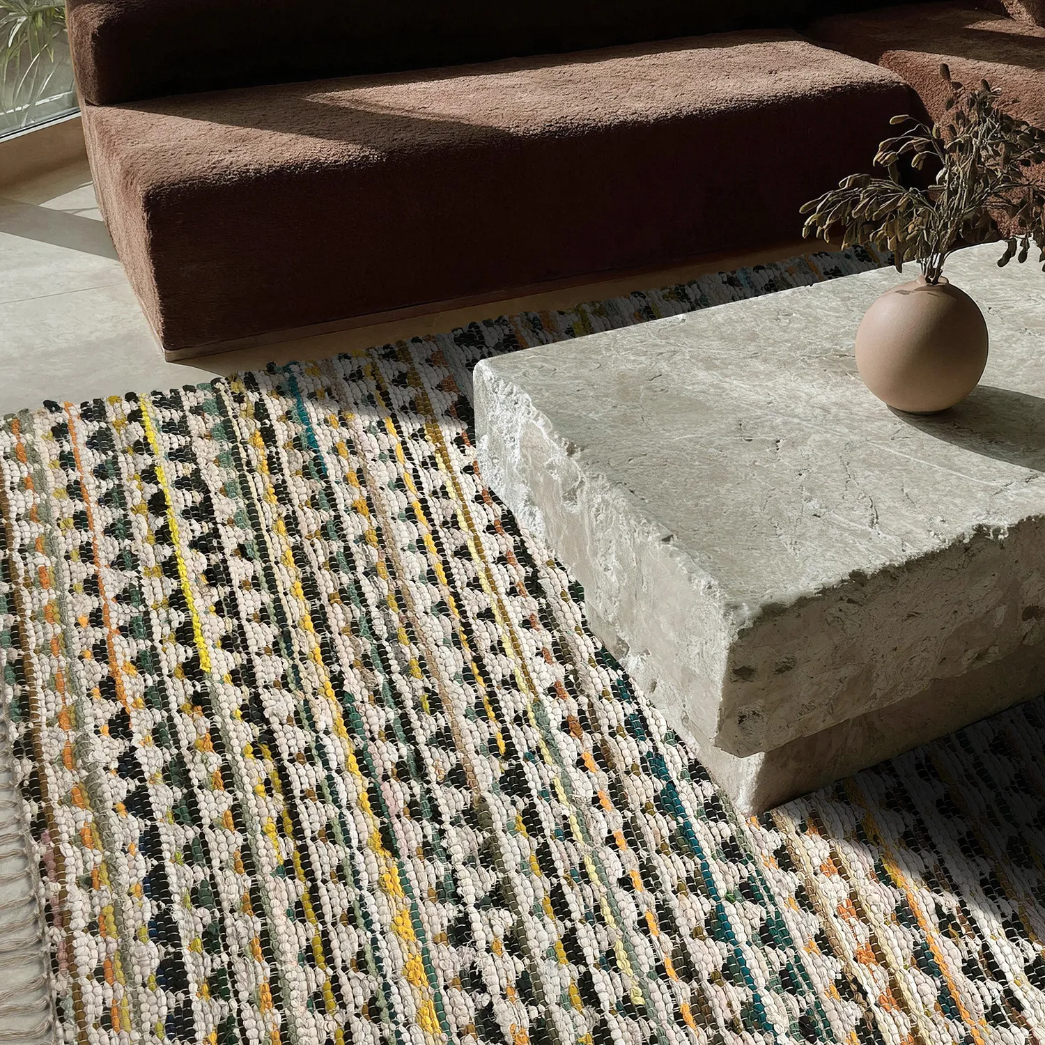 Rongyszőnyeg - Lindby (sárga/multi)