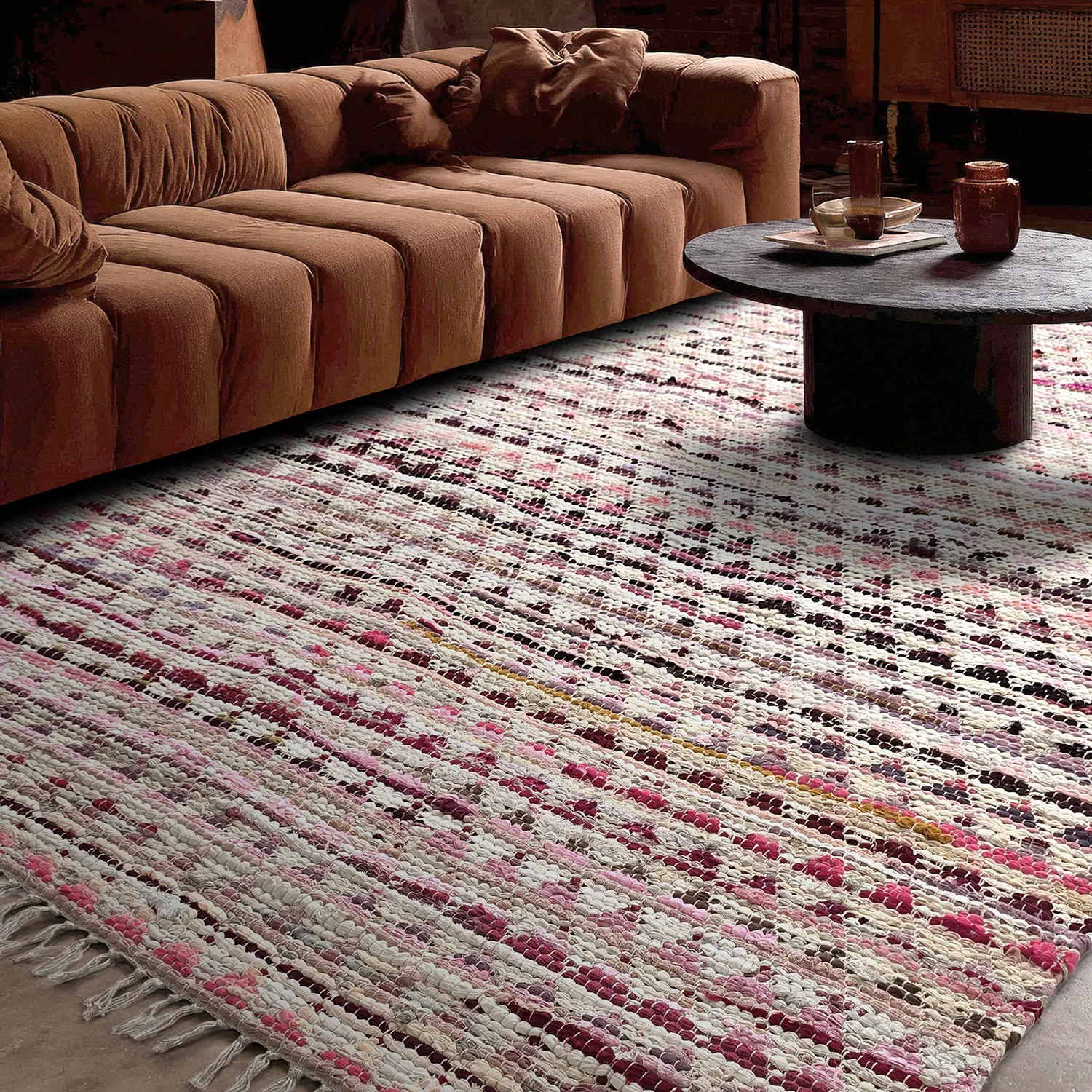 Rongyszőnyeg - Lindby (rózsaszín/multi)